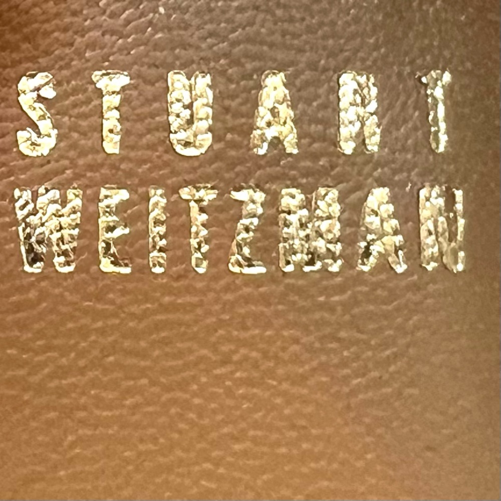 Stuart Weitzman Tan Malt Linen Tweed Heels Elegant Design Limited Wear Size 9M - Picture 7 of 8